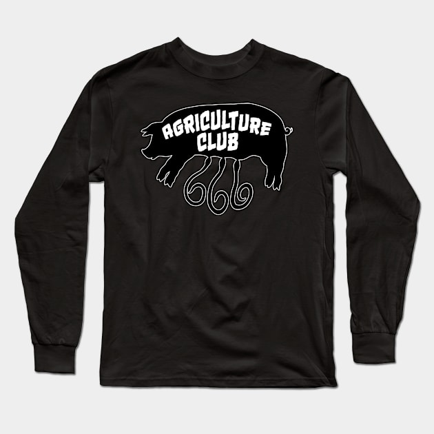 Agriculture Club Pig Snakes Long Sleeve T-Shirt by lancegoiter